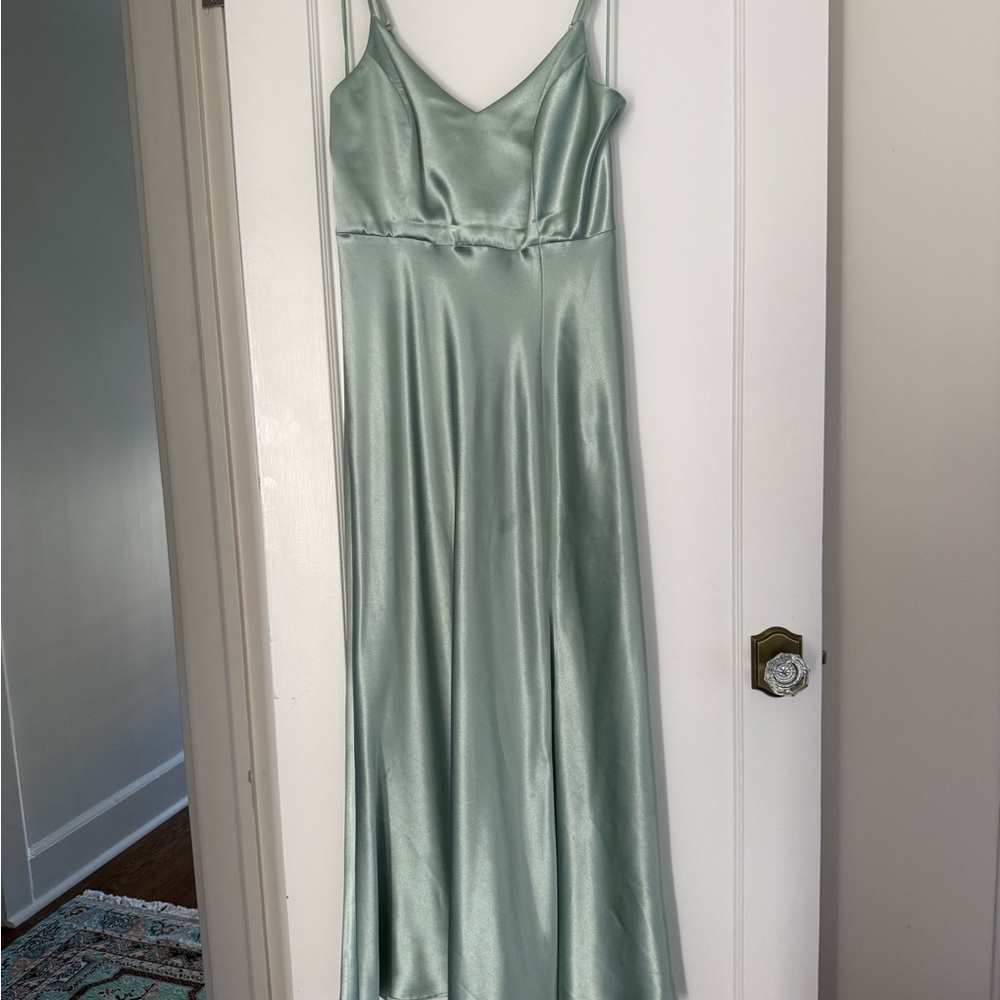 Birdy Grey Satin Dress in Sage